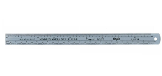 Expo outils échelle Règle 7 mm O Gauge Steel 74107 