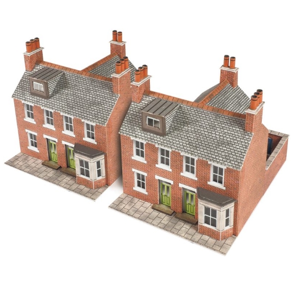 Metcalfe PN175 N Card kit Low Relief Stone Terraced House Fronts