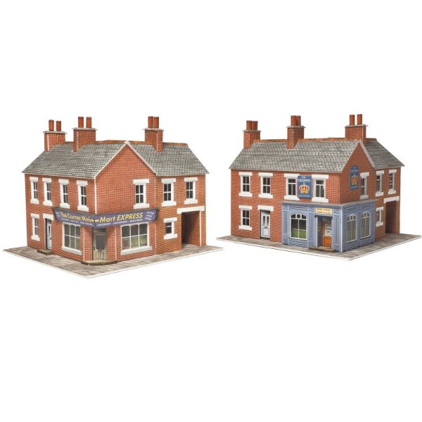 Metcalfe PN175 Low Relief Stone Terraced House Fronts N Card kit