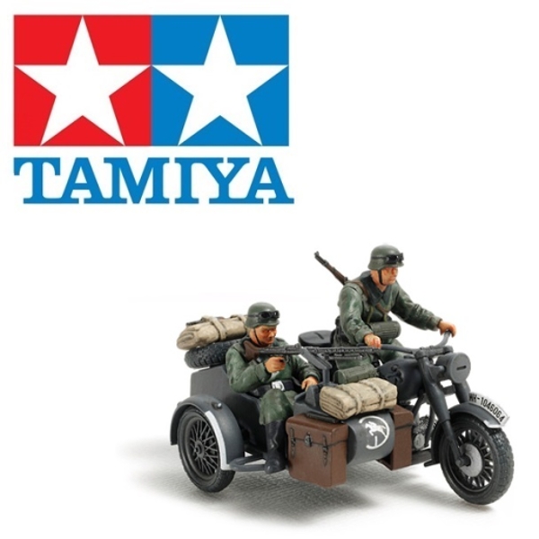 Tamiya Models German Motorcycle and Sidecar 